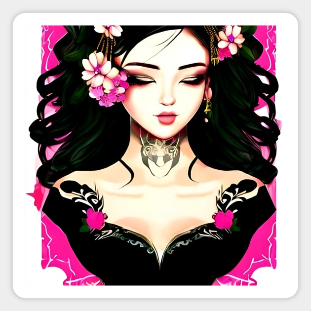 Asian Egirl Magnet by animegirlnft